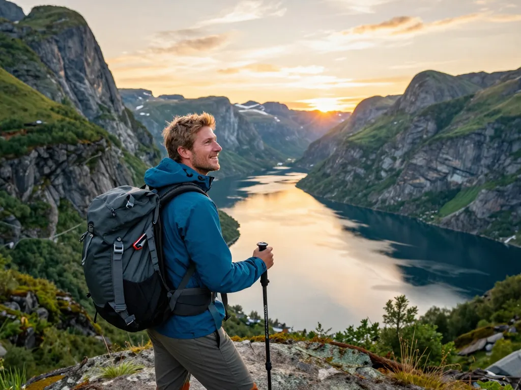 Erleben Sie die ruhige Schönheit eines Urlaubs in Skandinavien mit atemberaubenden Fjorden und lebendigen Landschaften.